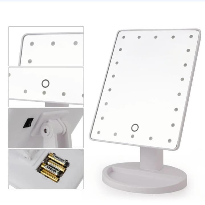 Дзеркало для макіяжу з підсвткою LED Mirror біле