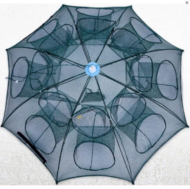 Раколовка Рибальська верша для раків, зонт для раків, рачниця приманка 16 входів